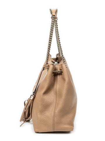 Gucci Leder-Schultertasche in Beige - (B)35 x (H)26 x (T)14 cm