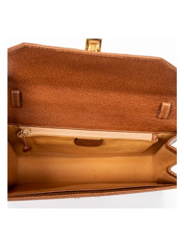 Gucci 2nd Hand Leder-Clutch in Hellbraun - (B)18 x (H)14 x (T)5 cm