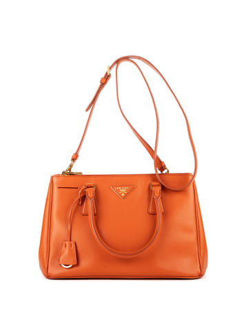 PRADA Leder-Henkeltasche in Orange - (B)31 x (H)20 x (T)13 cm