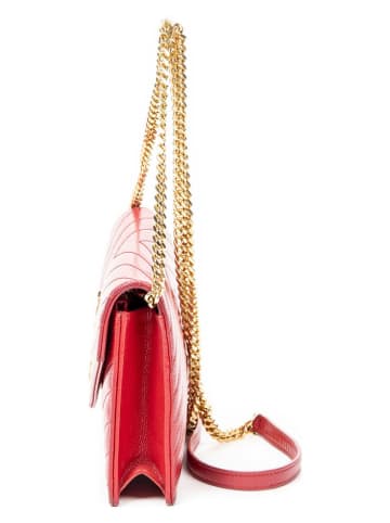 Yves Saint Laurent Leder-Umhängetasche in Rot - (B)19 x (H)12 x (T)2 cm