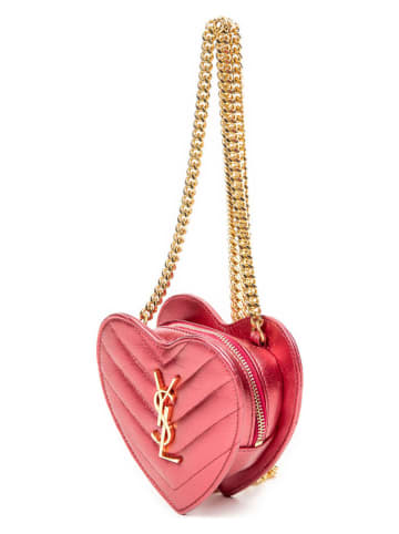 Yves Saint Laurent Leder-Umhängetasche in Pink - (B)10 x (T)5 cm