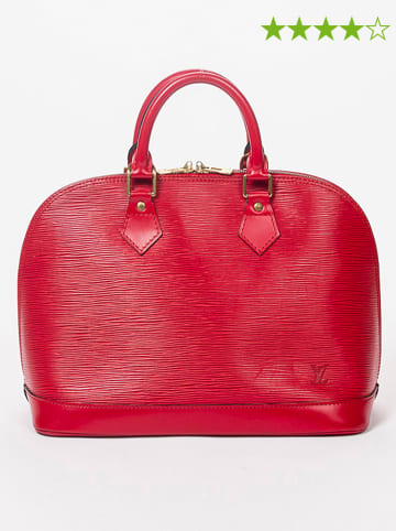Louis Vuitton Skórzana torebka "Alma PM" w kolorze czerwonym - 30 x 23 x 15 cm