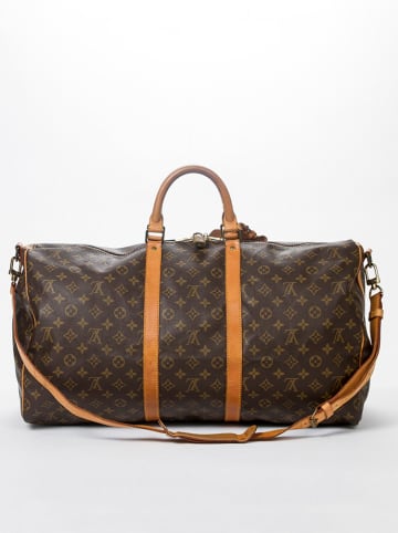 Louis Vuitton Torba podróżna "Keepall Bandouliere 55" w kolorze brązowym - 55 x 28 x 25 cm