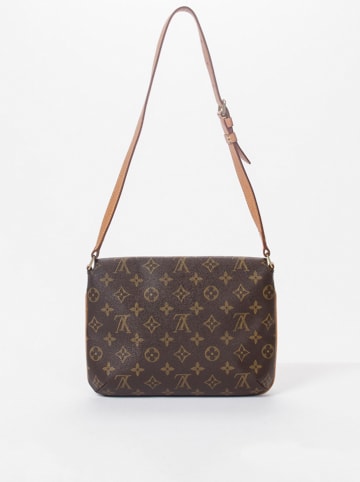 Louis Vuitton 2nd Hand Schultertasche "Musette Tango" in Braun - (B)24 x (H)20 x (T)5 cm