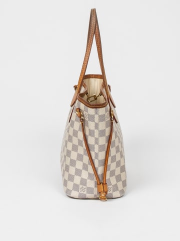 Louis Vuitton Schultertasche "Neverfull PM" in Weiß/ Grau - (B)37 x (H)22 x (T)13 cm