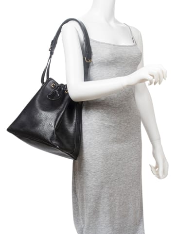 Louis Vuitton 2nd Hand Leder-Schultertasche "Noe PM" in Schwarz - (B)24 x (H)25 x (T)18 cm