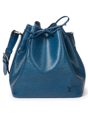 Louis Vuitton Skórzana torebka w kolorze niebieskim - 24 x 26 x 18 cm