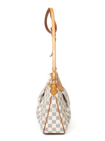 Louis Vuitton Torebka "Siracusa" w kolorze szaro-kremowym - 30 x 22 x 9 cm