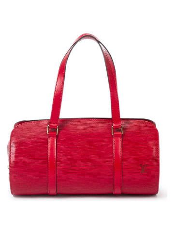 Louis Vuitton Skórzana torebka "Soufflot" w kolorze czerwonym - 30 x 14,5 x 13,5 cm