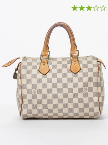 Louis Vuitton Henkeltasche "Speedy 25" in Weiß / Grau - (B)25 x (H)15 x (T)19 cm