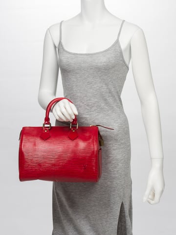 Louis Vuitton Skórzana torebka "Speedy 25" w kolorze czerwonym - 27 x 19 x 15 cm