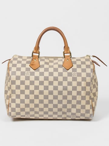 Louis Vuitton Henkeltasche in Weiß / Grau - (B)30 x (H)21 x (T)18 cm