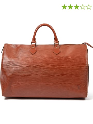 Louis Vuitton Skórzana torebka "Speedy" w kolorze brązowym - 42 x 25,5 x 19 cm