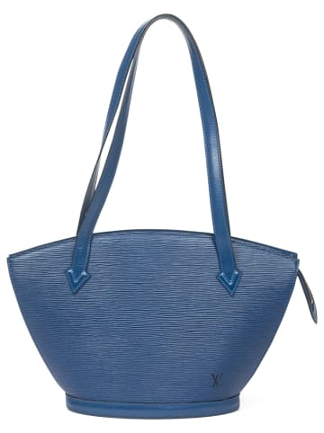 Louis Vuitton Skórzana torebka "St-Jacques" w kolorze niebieskim - 23 x 24 x 10 cm