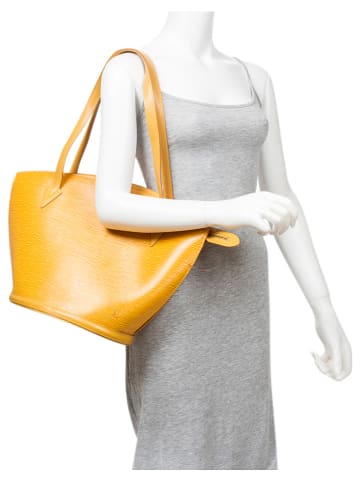 Louis Vuitton Skórzana torebka "St-Jacques GM" w kolorze żółtym - 26 x 30 x 17 cm