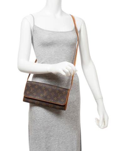 Louis Vuitton Umhängetasche in Dunkelbraun - (B)25 x (H)11,5 x (T)3 cm