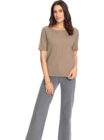 WITT WEIDEN Woll-Pullover in Hellbraun