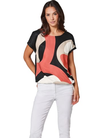 WITT WEIDEN Bluzka w kolorze kremowo-czarno-pomarańczowym