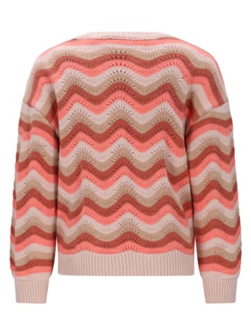 No-No Trui "Kessy" koraalrood/beige