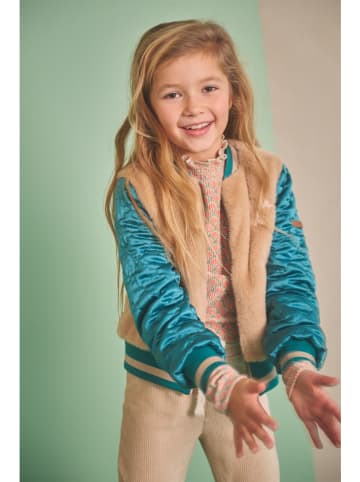 No-No Blouson "Doris" in Beige/ Blau