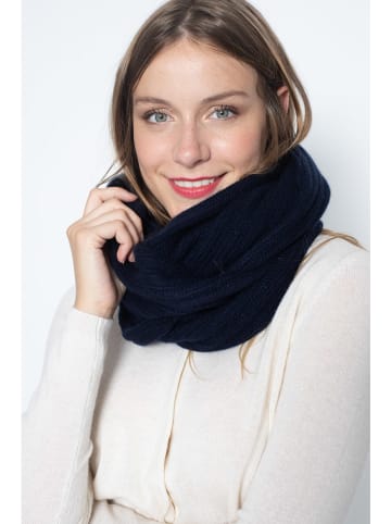 Perfect Cashmere Loop-Schal "Clody" in Dunkelblau - (L)65 x (B)40 cm