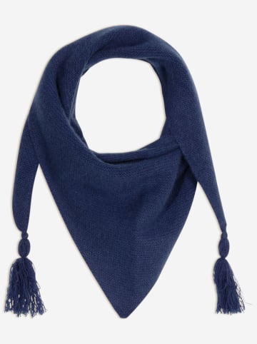 Perfect Cashmere Kasjmieren sjaal "Condeixa" donkerblauw - (L)103 x (B)49 cm