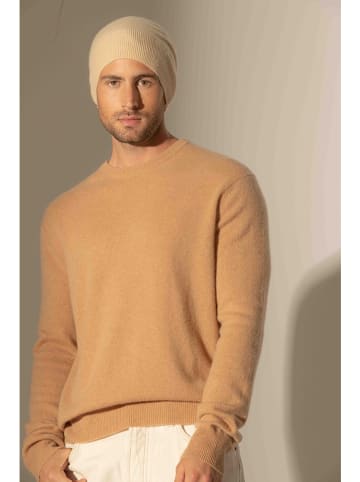 Perfect Cashmere Kaszmirowa czapka beanie "Faith" w kolorze beżowym