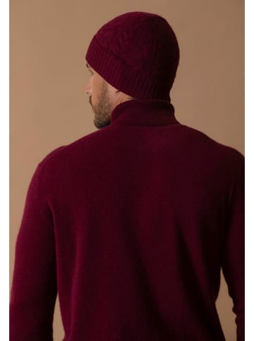 Perfect Cashmere Kaszmirowa czapka "Popi" w kolorze bordowym