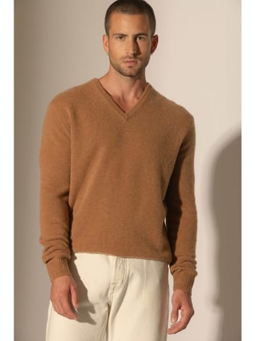 Perfect Cashmere Kaschmir-Pullover "Enzo" in Hellbraun