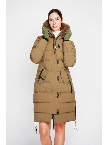 ASSUILI Płaszcz pikowany w kolorze jasnobrązowym