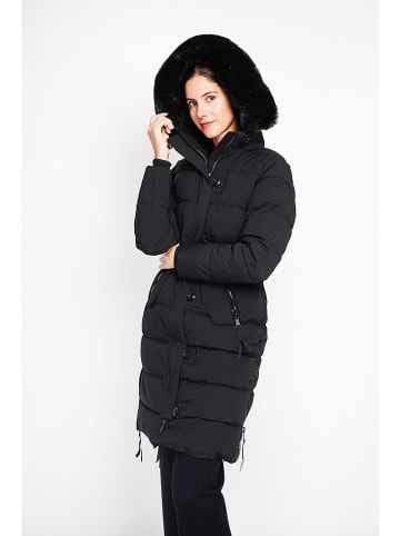 ASSUILI Płaszcz pikowany w kolorze czarnym