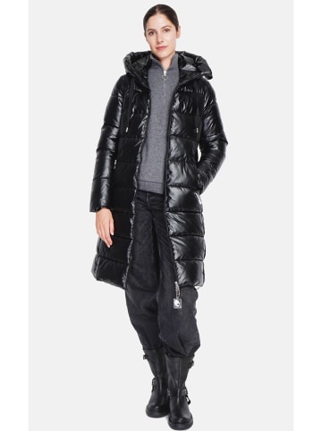 ASSUILI Doorgestikte mantel zwart