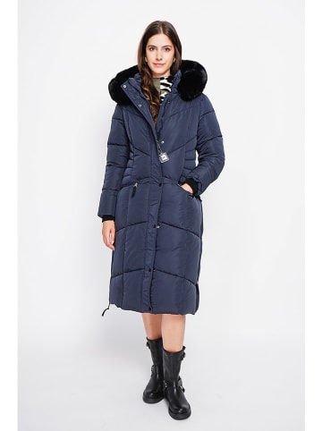 ASSUILI Płaszcz pikowany w kolorze granatowym