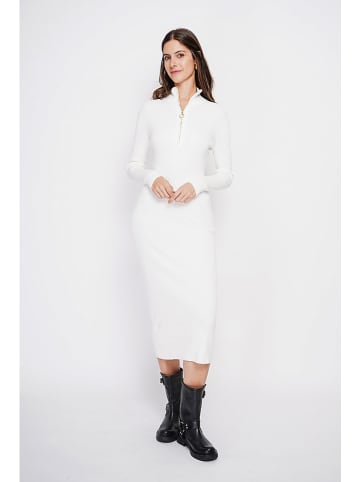 ASSUILI Strickkleid in Weiß