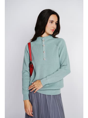 ASSUILI Kaschmir-Pullover in Türkis