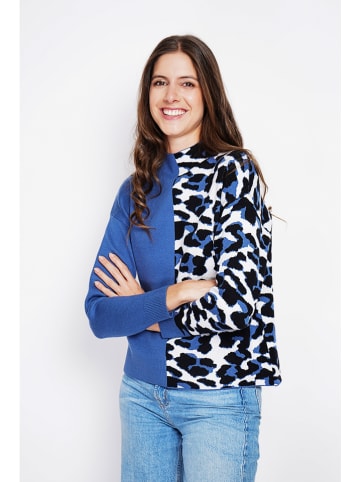 ASSUILI Trui blauw/zwart/wit