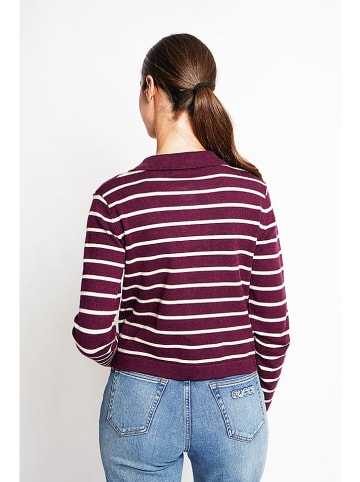 ASSUILI Vest bordeaux/wit