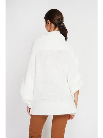 ASSUILI Sweter w kolorze białym