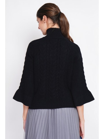 ASSUILI Sweter w kolorze czarnym