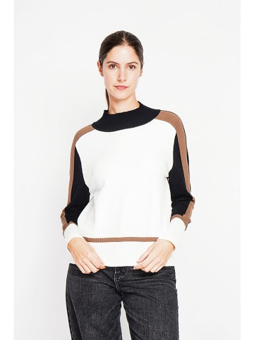 ASSUILI Trui wit/zwart/camel