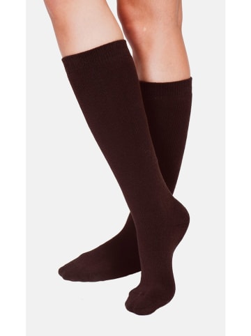 ASSUILI Kniestrümpfe in Dunkelbraun