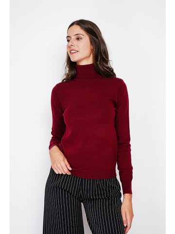 ASSUILI Rollkragenpullover in Bordeaux