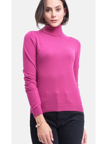 ASSUILI Rollkragenpullover in Fuchsia