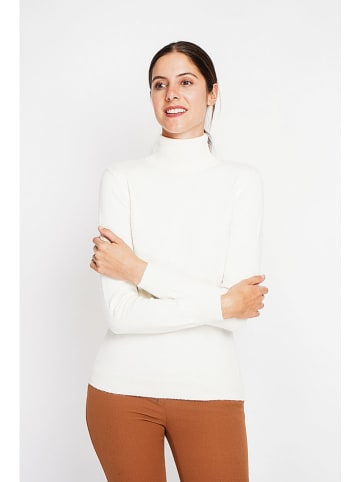 ASSUILI Rollkragenpullover in Weiß