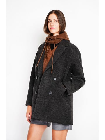 ASSUILI Płaszcz przejściowy w kolorze antracytowym
