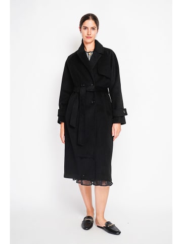 ASSUILI Płaszcz przejściowy w kolorze czarnym