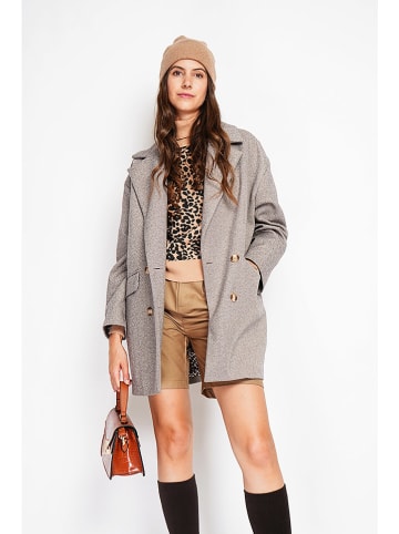 ASSUILI Płaszcz przejściowy w kolorze szarobrązowym