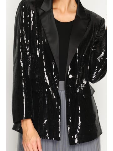 ASSUILI Paillettenblazer zwart