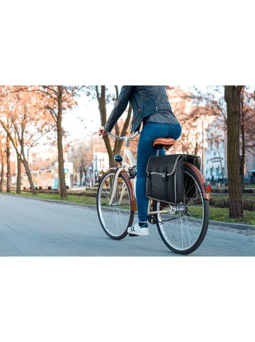 Lifa Living Doppelte Fahrradtasche in Schwarz - 26 l