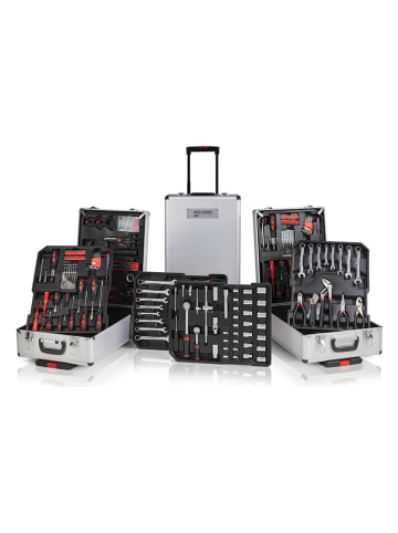 Lifa Living Gereedschapskoffer zilverkleurig/zwart - 300 delen